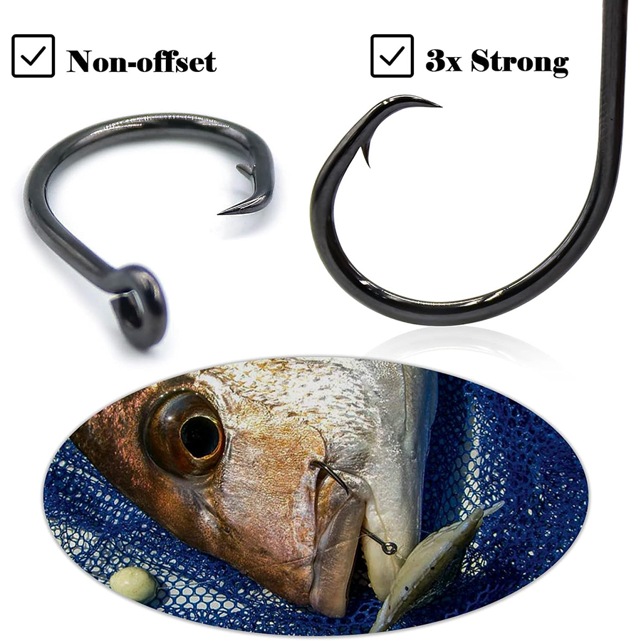 서클 훅 3X 강력 해수용 인라인 낚시 바늘 블랙 고탄 - Fishing Hook Offset 리뷰 및 가격